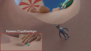 Unaware Giantess in Bikini at Beach Belly Button Zoom ~ Animation