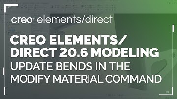 Update Bends in the Modify Material Command | Creo Elements/Direct 20.6
