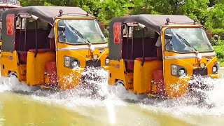 Tuk Tuk 'Autorickshaw 3 Wheeler' Stunts in FLOOD | Auto Videos | Crazy AutoWala