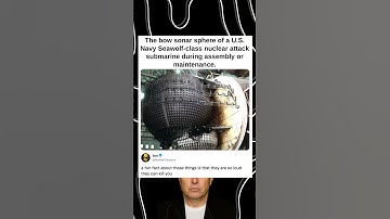 The bow sonar sphere of a U.S Navy Seawolf-class nuclear attack submarine during assembly or