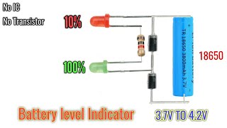 Lithium 18650 battery voltage indicator | 3.7V TO 4.2V