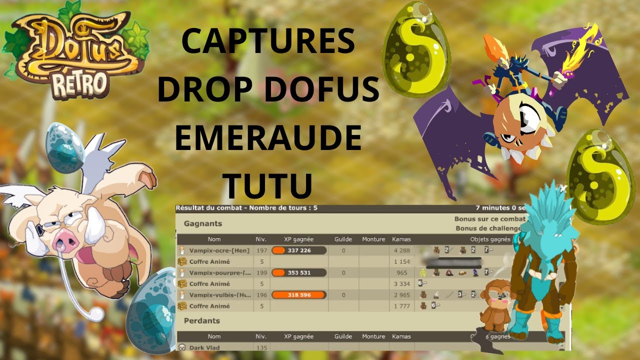 Captures Dark Vlad + Dragon Cochon = DOFUS TUTU / EMERAUDE ❤️🤯🔥