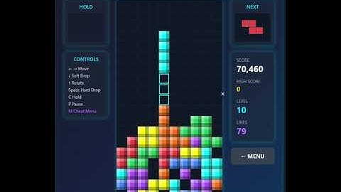 THIS GAME IS MADE BY AI TETRIS |  HIGH SCRORE [ Lv.12 | 111 lines111]