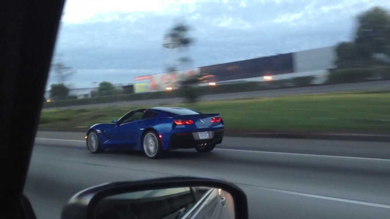 NEW 2014 C7 Corvette Stingray on the freeway - YouTube