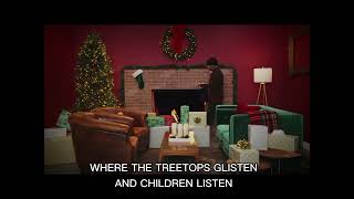 BSB - White Christmas (Yule Log w/lyrics) #averybackstreetchristmas #backstreetboys