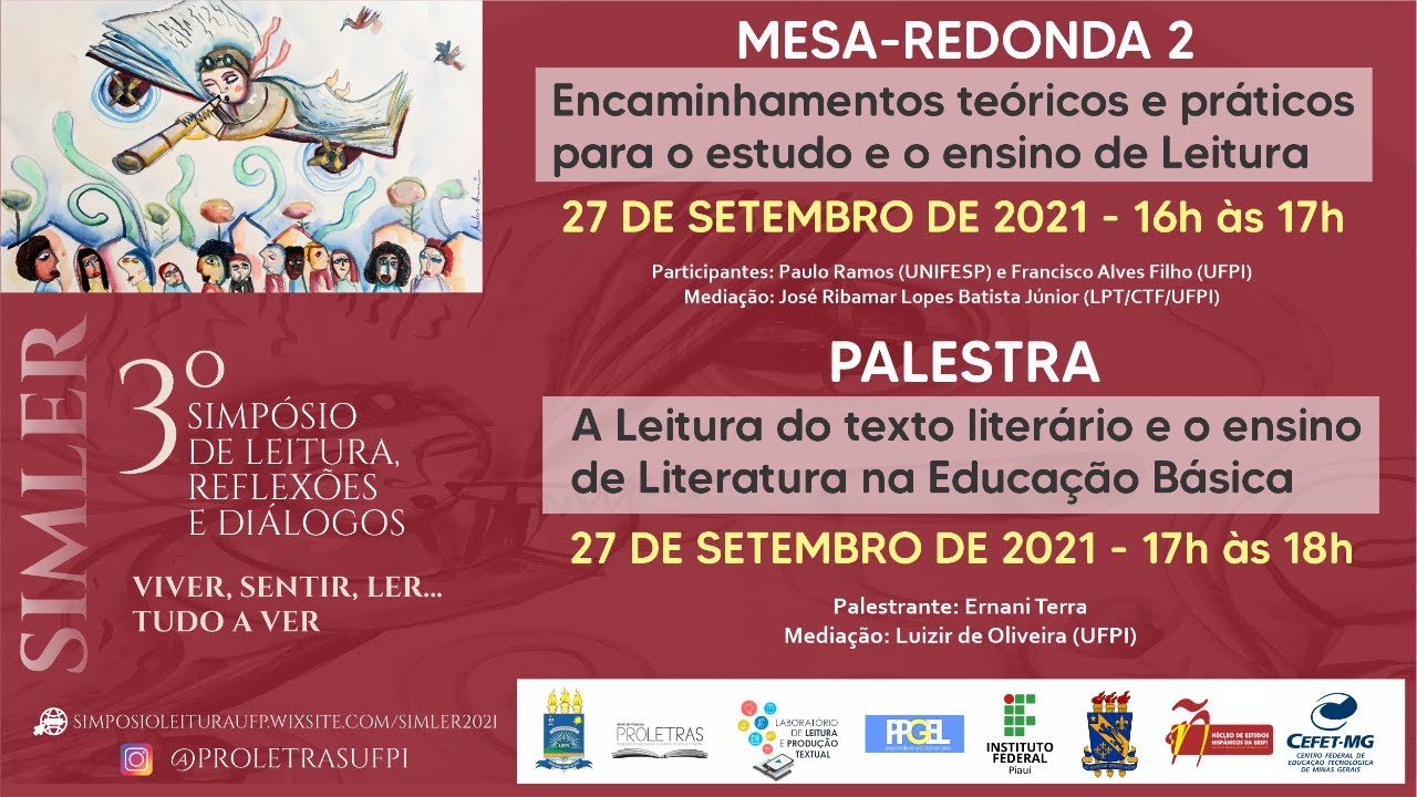 Mesa-Redonda 2 & Palestra (Simpósio de leitura, reflexões e diálogos - 3º SimLER)