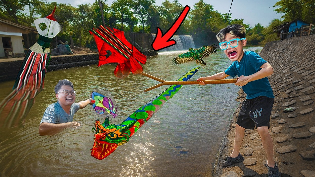 BERBURU LAYANGAN PUTUS DI SPOT SUNGAI PALING GACOR BANYAK LAYANG - LAYANG JUMBO HANYUT! BOCIL SENANG