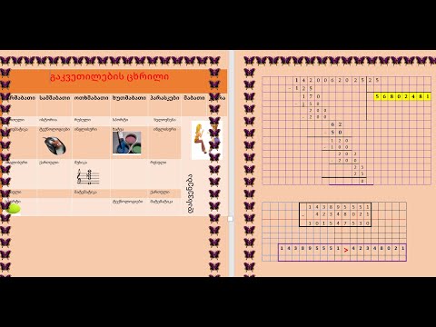 ცხრილების შექმნა  , ფორმატირება  ,ტექსტურ რედაქტორ  MS WORD-ში(გაკვეთილი N4)