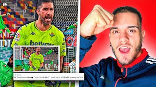 🔥😍ESPAÑOL REACCIONA a cuando CLAUDIO BRAVO TE GANA PARTIDOS!(MÁS VIGENTE QUE NUNCA)🔥😍