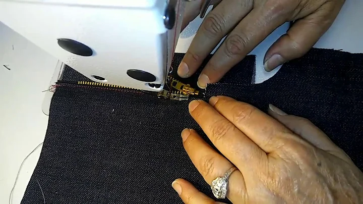 How to sew a fly front zipper for denim jeans