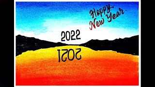 How To Draw Happy New Year Drawing 2022 with Soft Pastel screenshot 3