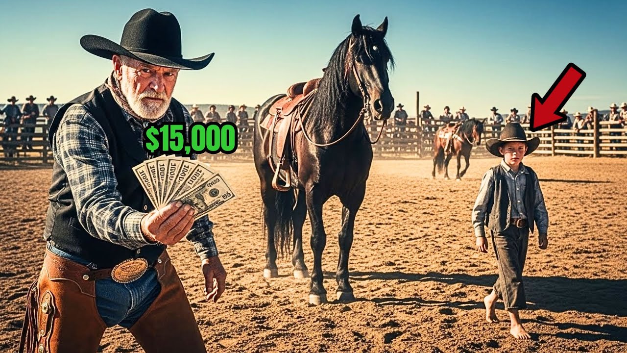 Veterano Ofrece $15,000 a Quien Monte Su Caballo Furioso. Niño Descalzo Entra Y Todos Quedan Helados