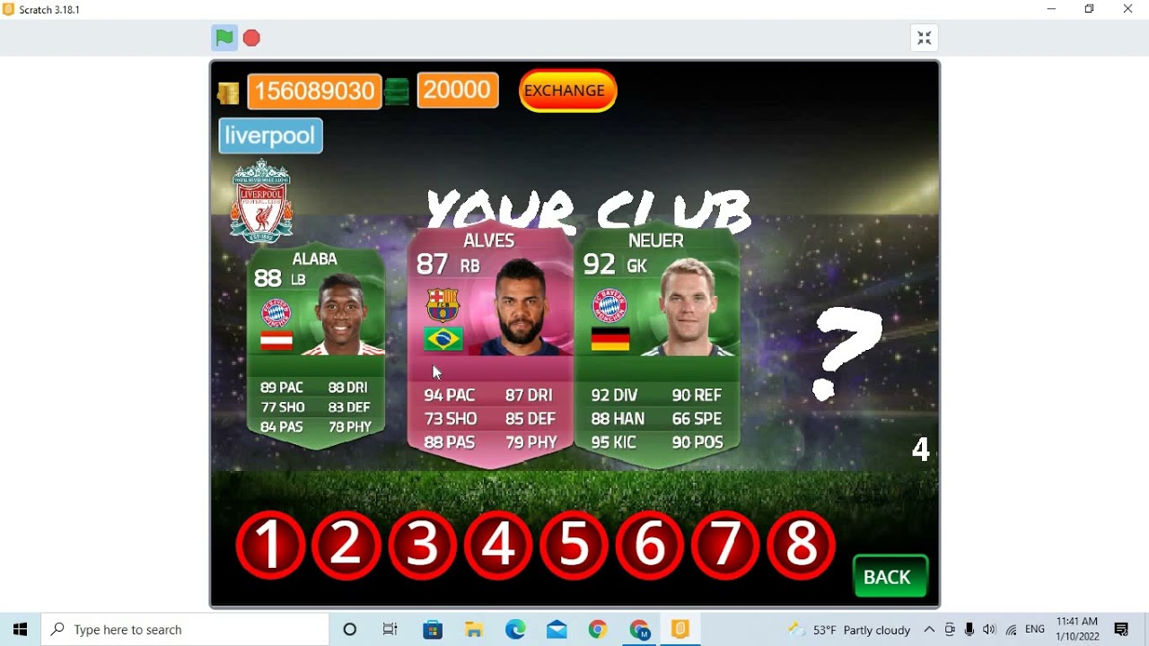 Fifa game in scratch YouTube