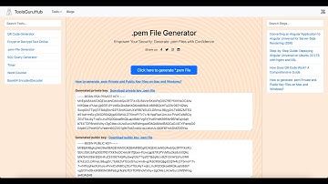 🔐 Simplifying Encryption: Introducing our .pem File Generator Tool! 🔐