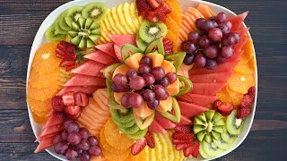 17 Minute Fruit Platter (+ Melon Flower Garnish)