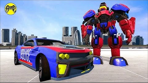 Police Robot Car Superhero Save City: Transform Robot Game 2021 - Android Gameplay
