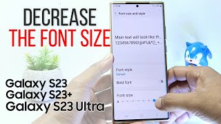 Samsung Galaxy S23/S23+/S23 Ultra | How To Decrease Font Size