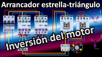 Cómo invertir un motor trifásico con arrancador estrella triángulo / Explicado con animación 😍💪