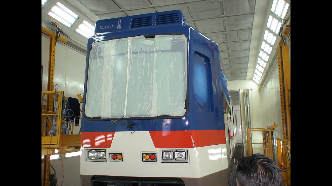 Como pintar un vagón del tren ligero de Metrorey desde su fabricación