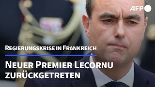 Regierungskrise: Frankreichs neuer Premier Lecornu zurückgetreten | AFP