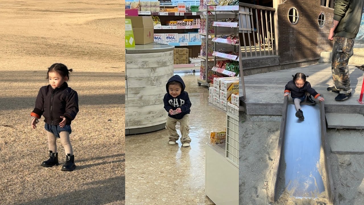 極寒の中公園へ^_^おともだちとあそんだよ🧸