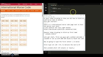 Codes for a blinking a morse code on Photon