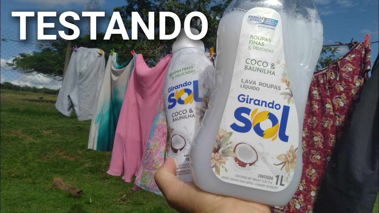 TESTE REAL,  SABÃO LÍQUIDO E AMACIANTE GIRANDO  SOL, FEITO DICAS