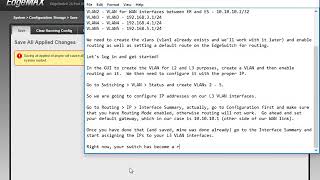 EdgeSwitch Configuration   VLANs, VLAN Routing, Routing   Part 1   EdgeSwitch Configuration