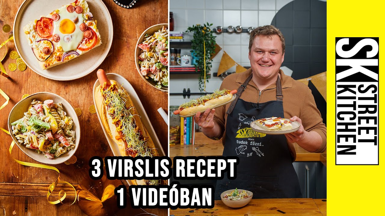 VIGYÁZAT, mindjárt újév🎉: 3 VIRSLIS kaja SZILVESZTERRE 🌭🎥