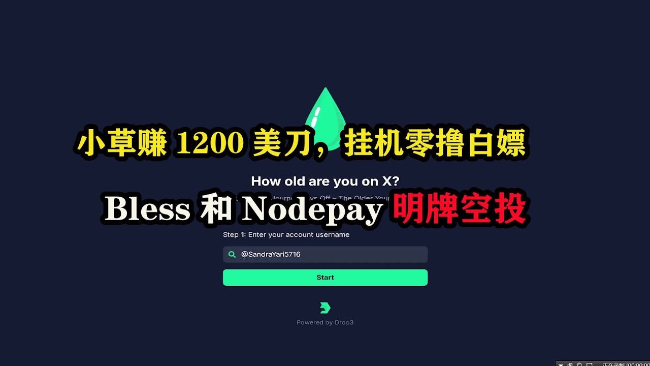 Grass小草赚1200美刀，挂机零撸白嫖，Bless和Nodepay明牌空投，头部电脑挂机挖矿项目#区块链#空投#空投教程#空投项目#