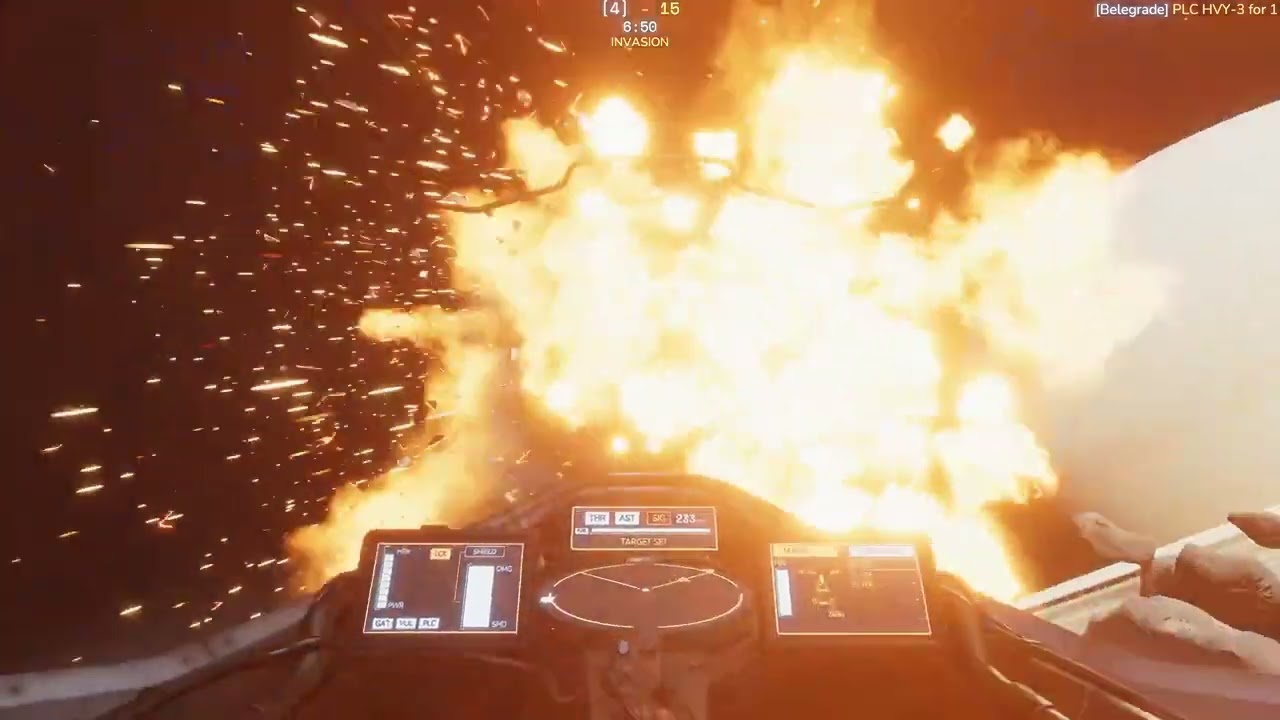 Hunternet Starfighter: stream video, trying joystick curves