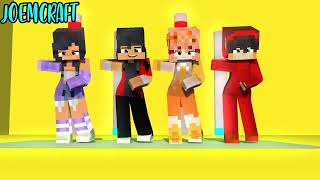 COUPLE DANCE | CASH, MAI, APHMAU, AARON |  SHUFFLE DANCE | GANGNAM STYLE DANCE - Minecraft Animation
