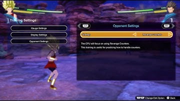 DRAGON BALL: Sparking! ZERO Training, Opponent Settings, Revenge Counters
