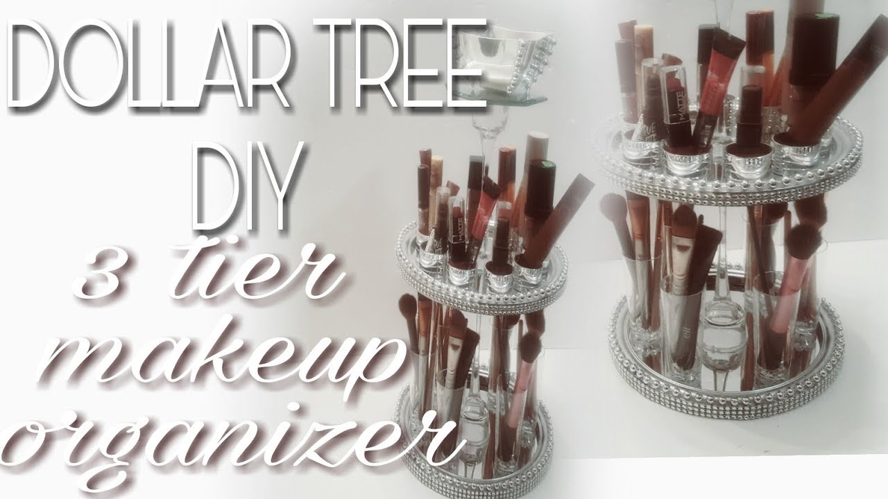 DOLLAR TREE DIY 3 TIER BLING MIRROR TRAY tutorial INSPIRED