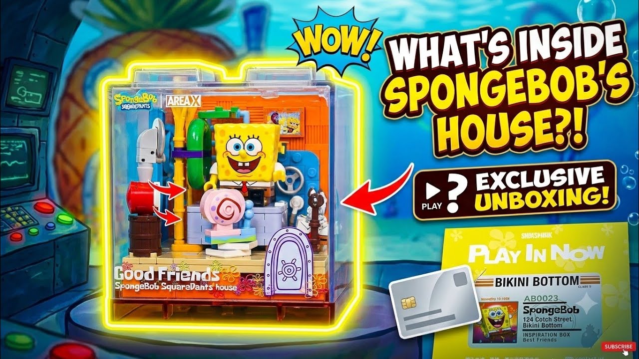 ASMR Unboxing 🍍 Spongebob's Mystery Cube & House | Satisfying