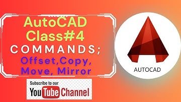 Offset,Copy, Move, And Mirror Commands In Autocad | Class#4