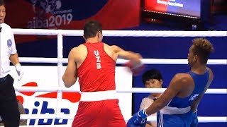 Quarterfinals (81kg) RUZMETOV Dilshodbek (UZB) vs ALFONSO DOMINGUEZ Loren (AZE) /AIBA World 2019