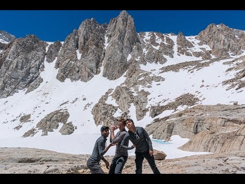 The Three Mountaineers Glissade Down Mt Mallory in the Sierra Nevadas