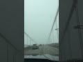 Crazy drive across Golden Gate Bridge..pretty foggy and windy. #foggy #goldengatebridge #shorts