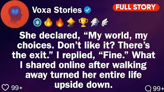 She Said: "My Life, My Rules — Don't Like It, There's The Door." I Just Smiled. What I Posted.