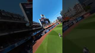 POV Diving off the historic brick building at Petco Park #Padres #MLB #shorts #baseball #catcherswag