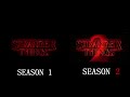 Stranger Things Seasons 1 & 2 Intro Side-By-Side Comparison