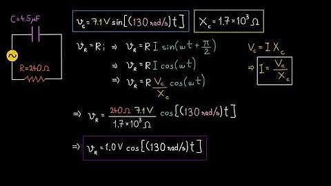 Resistor and capacitor connected to AC source: capacitive reactance and voltage across resistor