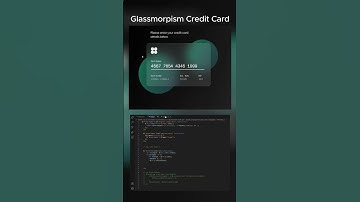 Glassmorphism Credit Card - Source code link in bio