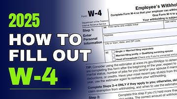 How to FILL OUT Your W-4 Form Like a PRO in 2025? | Money Instructor