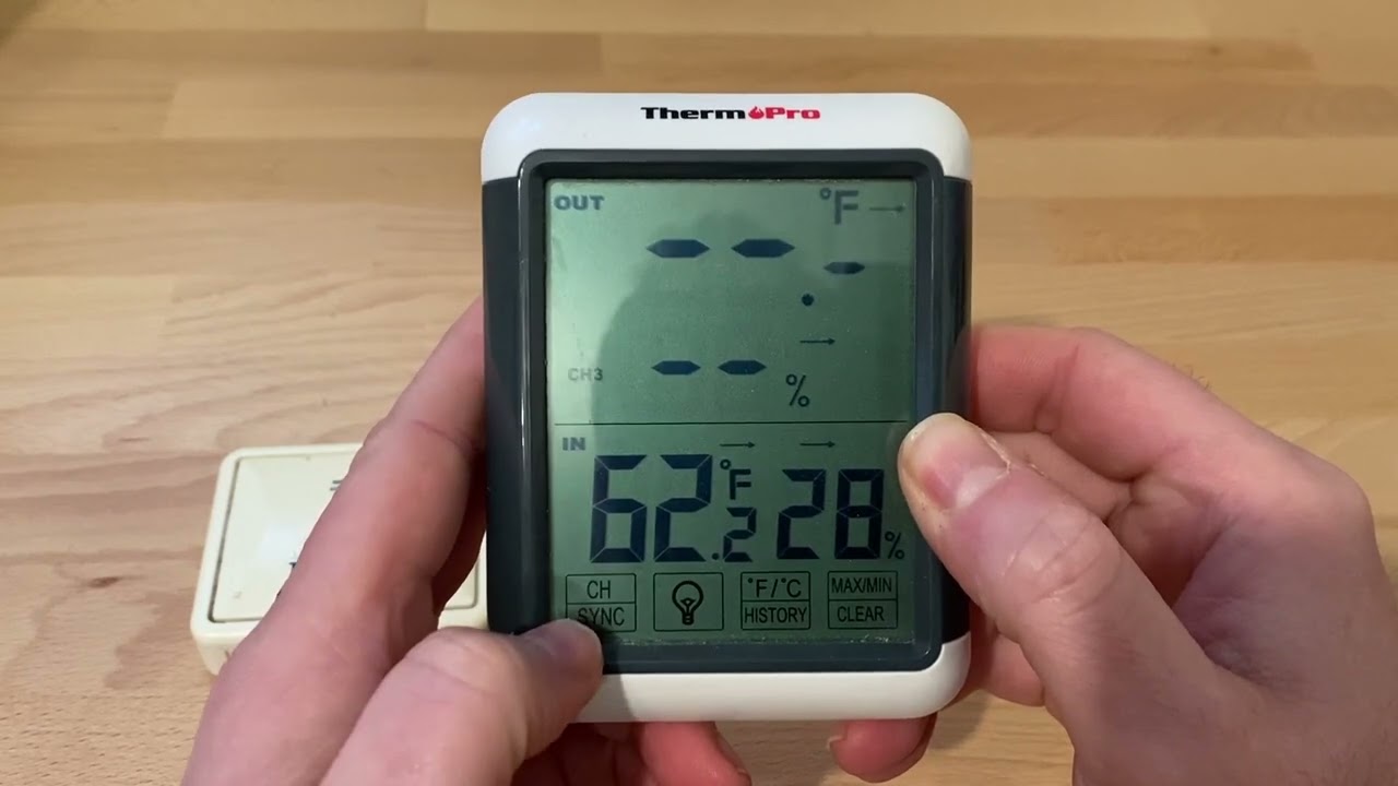 ThermoPro TP63B Wireless Indoor and Outdoor Temperature Humidity Monitor  Setup Video 