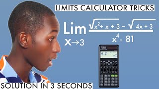 HOW TO SOLVE LIMITS FAST IN CASIO FX-991 ES PLUS 2ND EDITION SCIENTIFIC CALCULATOR