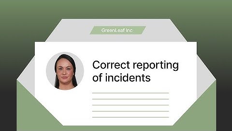 Free Video Template: Incident Reporting and Investigation