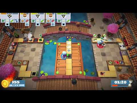 Overcooked 2 Level 5-1, 2 Players, 3 Stars