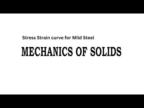7. Stress Strain curve for Mild Steel | Introduction to Solid Mechanics ...